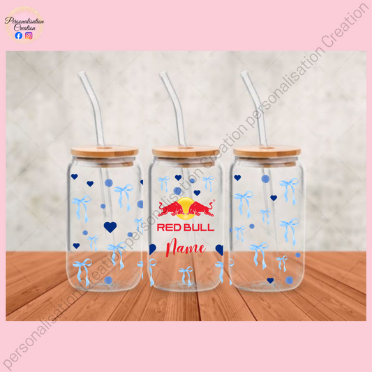 Redbull glass can