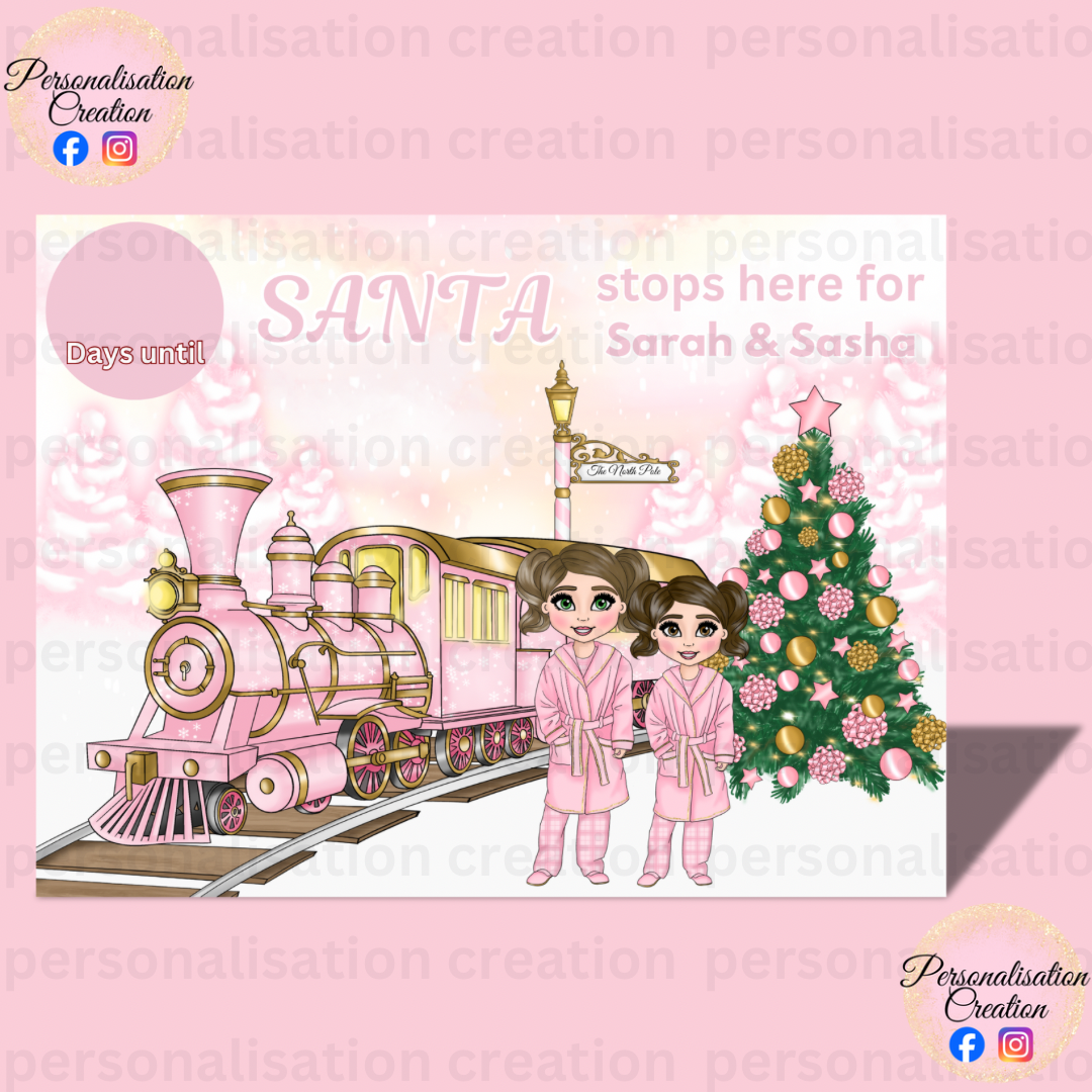 Santa countdown - christmas express pink 2.0