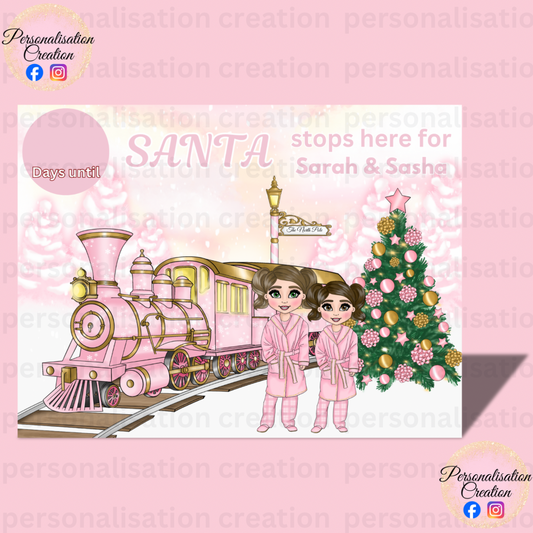 Santa countdown - christmas express pink 2.0