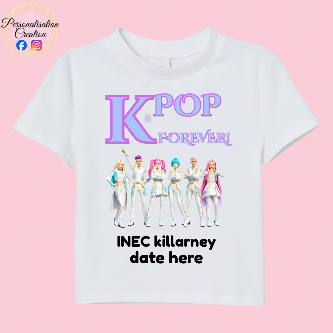 Kpop forever concert tshirt with location