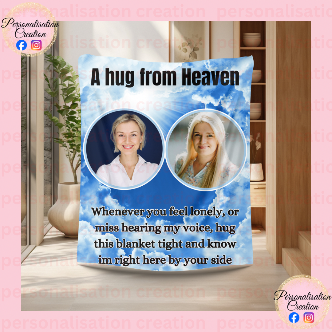 Dark blue hug from heaven blanket - large