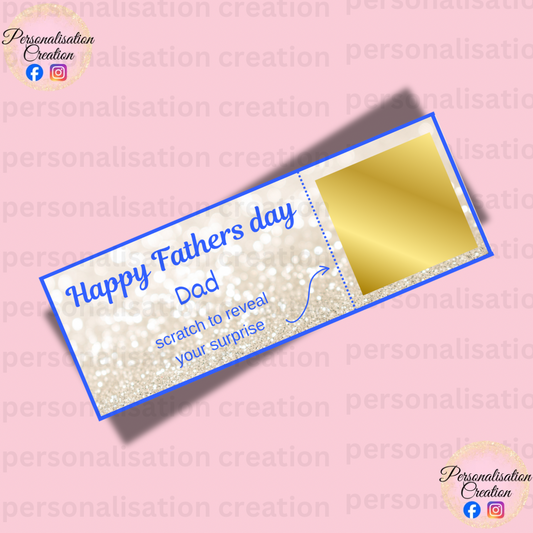 Fathers day scratch & reveal ticket