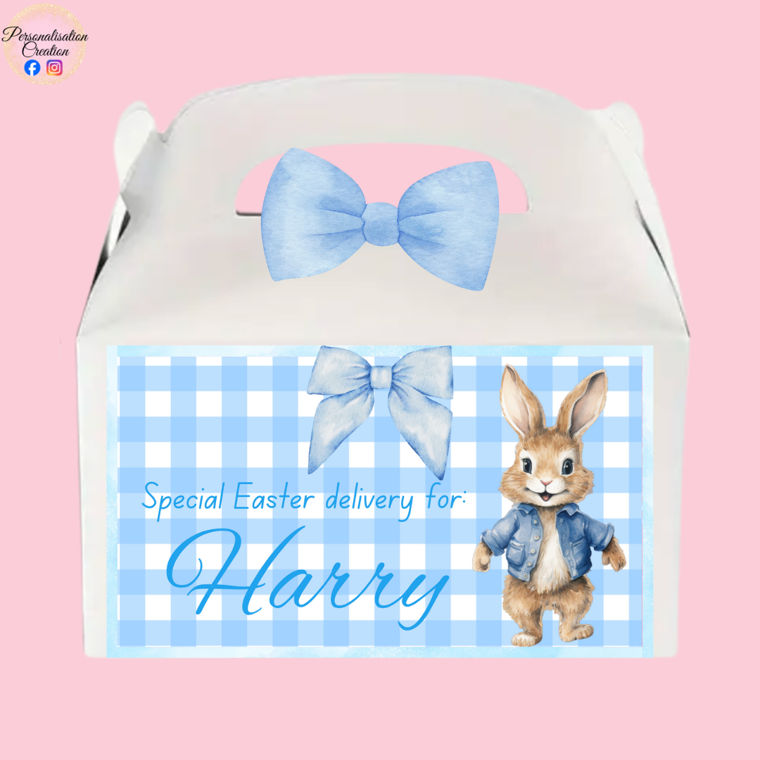 Small blue easter gift box