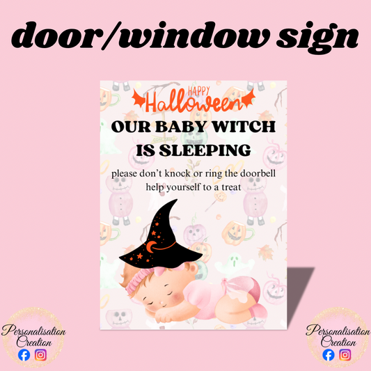 Halloween door/window sign witch