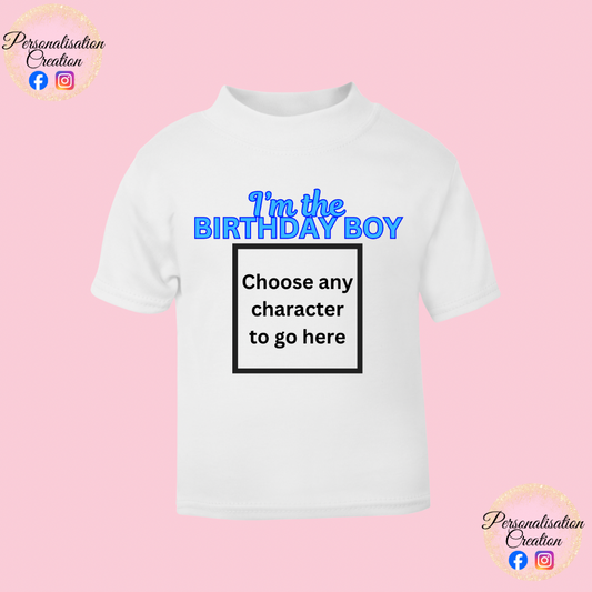 Birthday boy choose your own character(s) tshirt