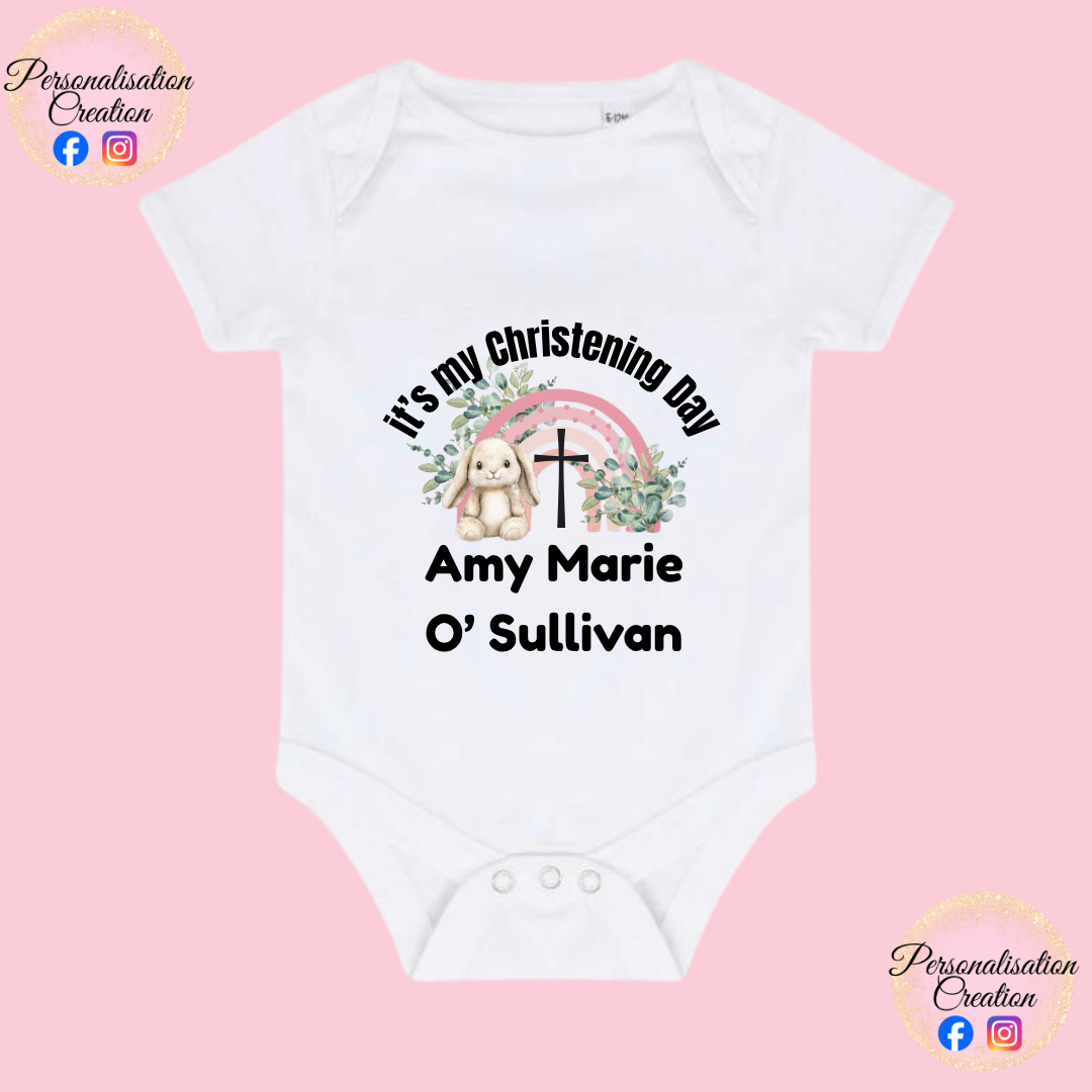 Rainbow bunny christening bundle