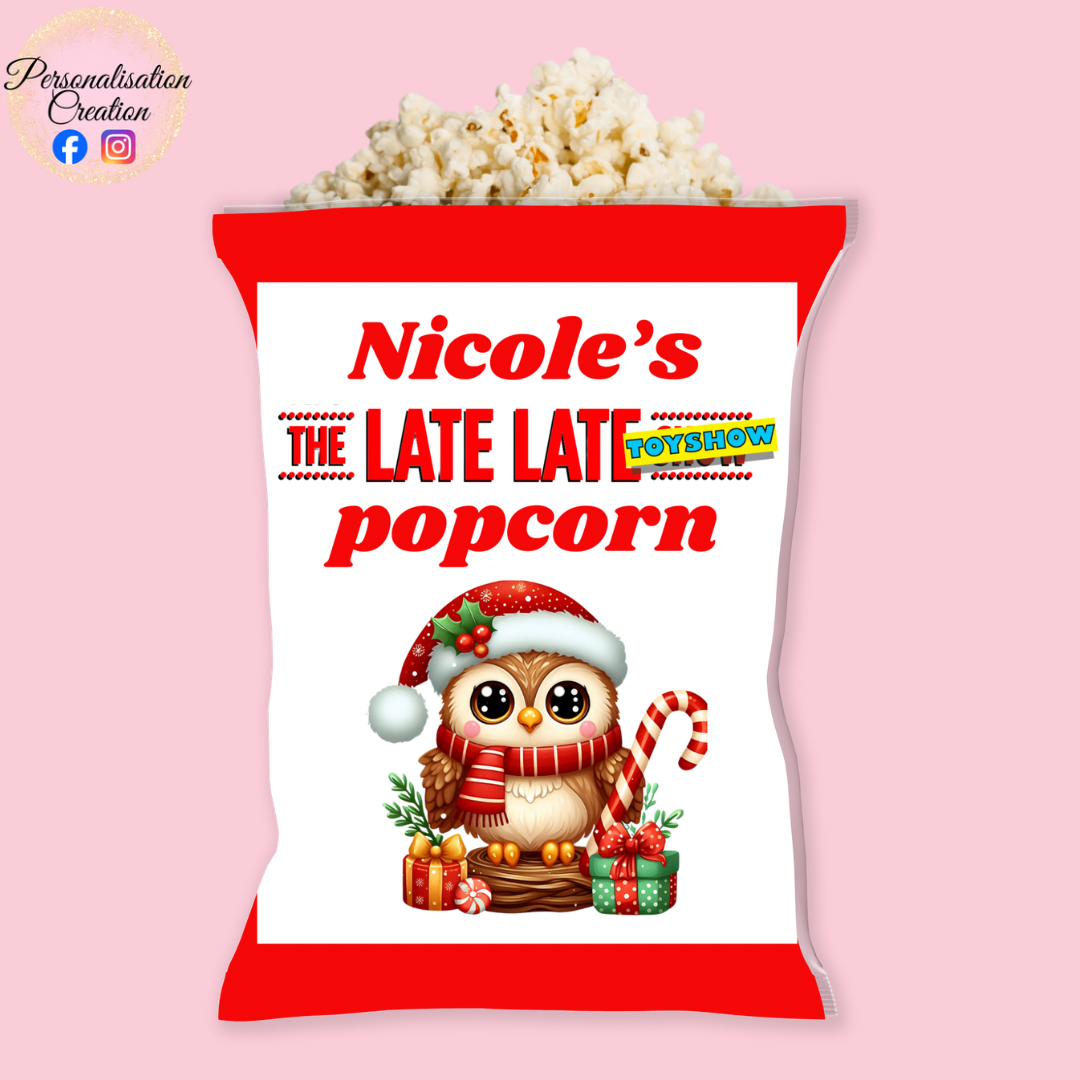 Toy show popcorn wrapper