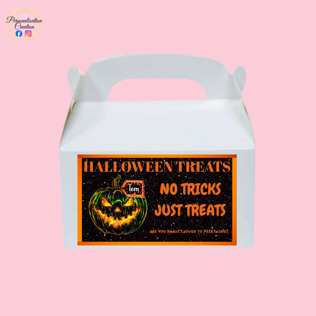 Orange halloween treat box (empty)