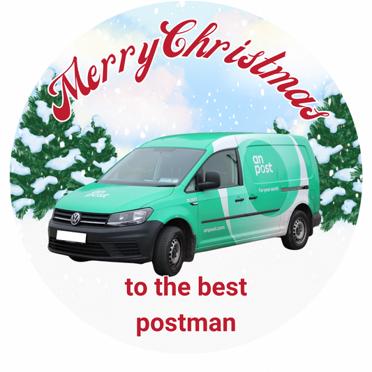 Postman van sweet tub label