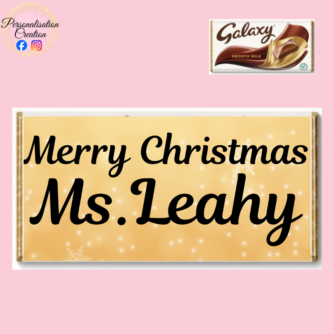 Teacher wrapper for galaxy bar - gold