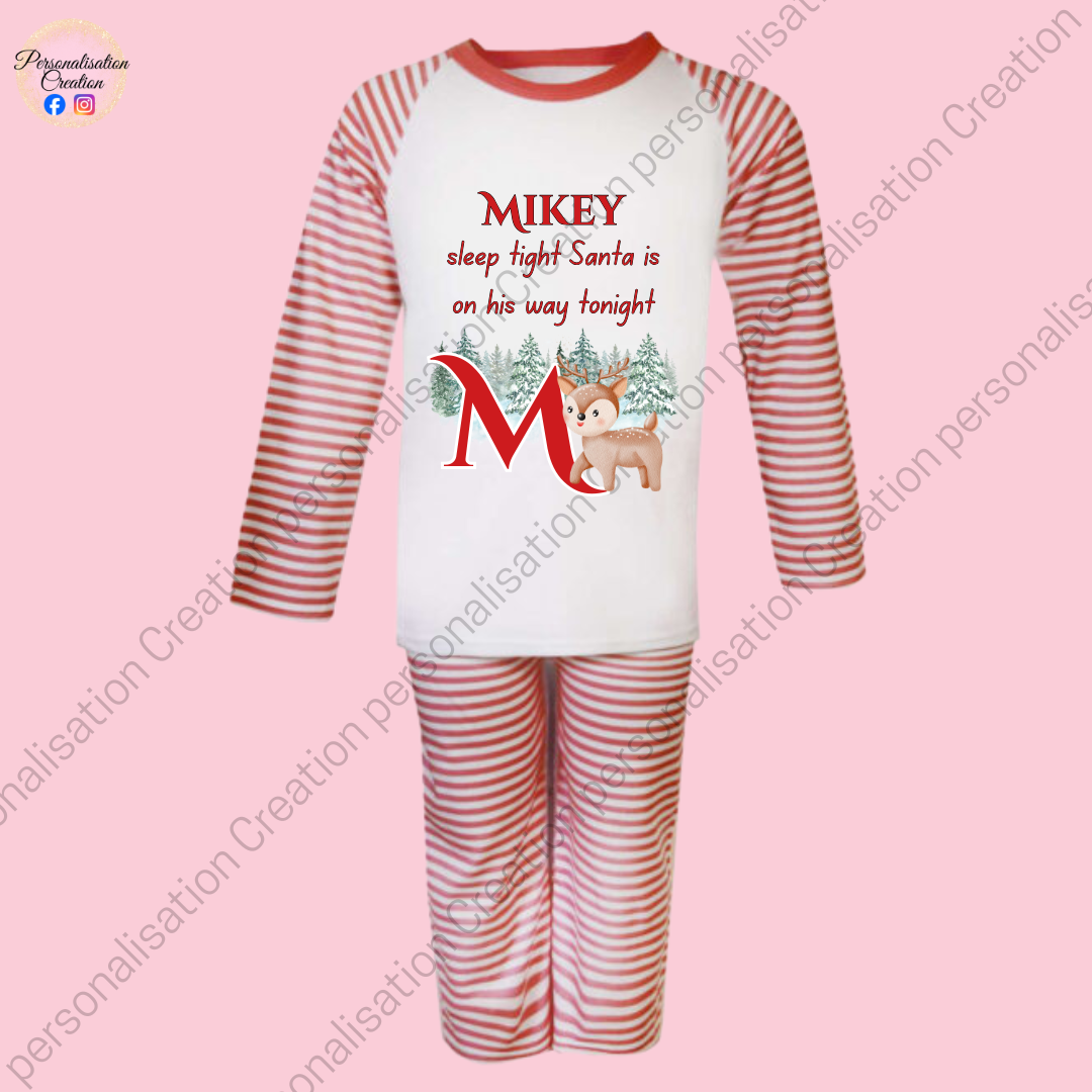 Initial christmas pjs & blanket bundle