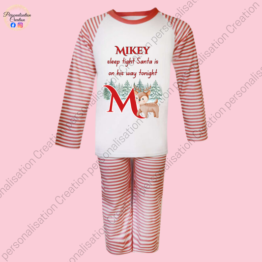 Initial christmas pjs & blanket bundle