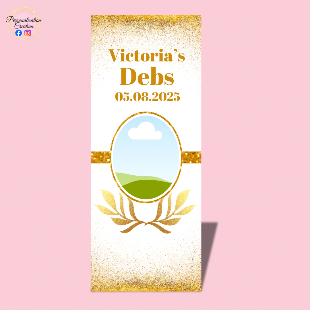 Gold debs roll up banner