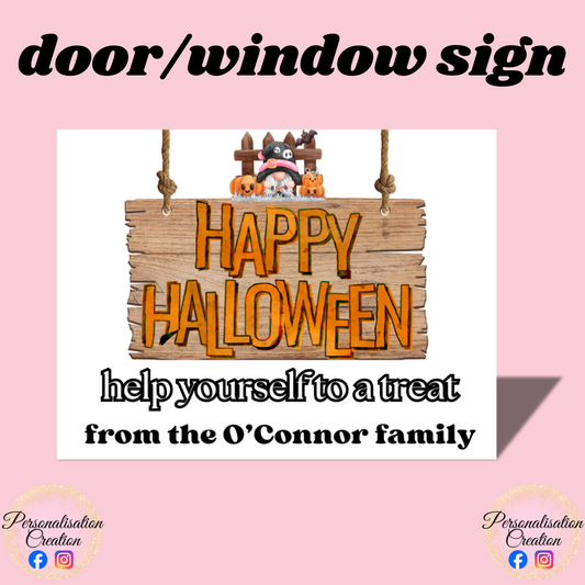 Halloween door/window sign