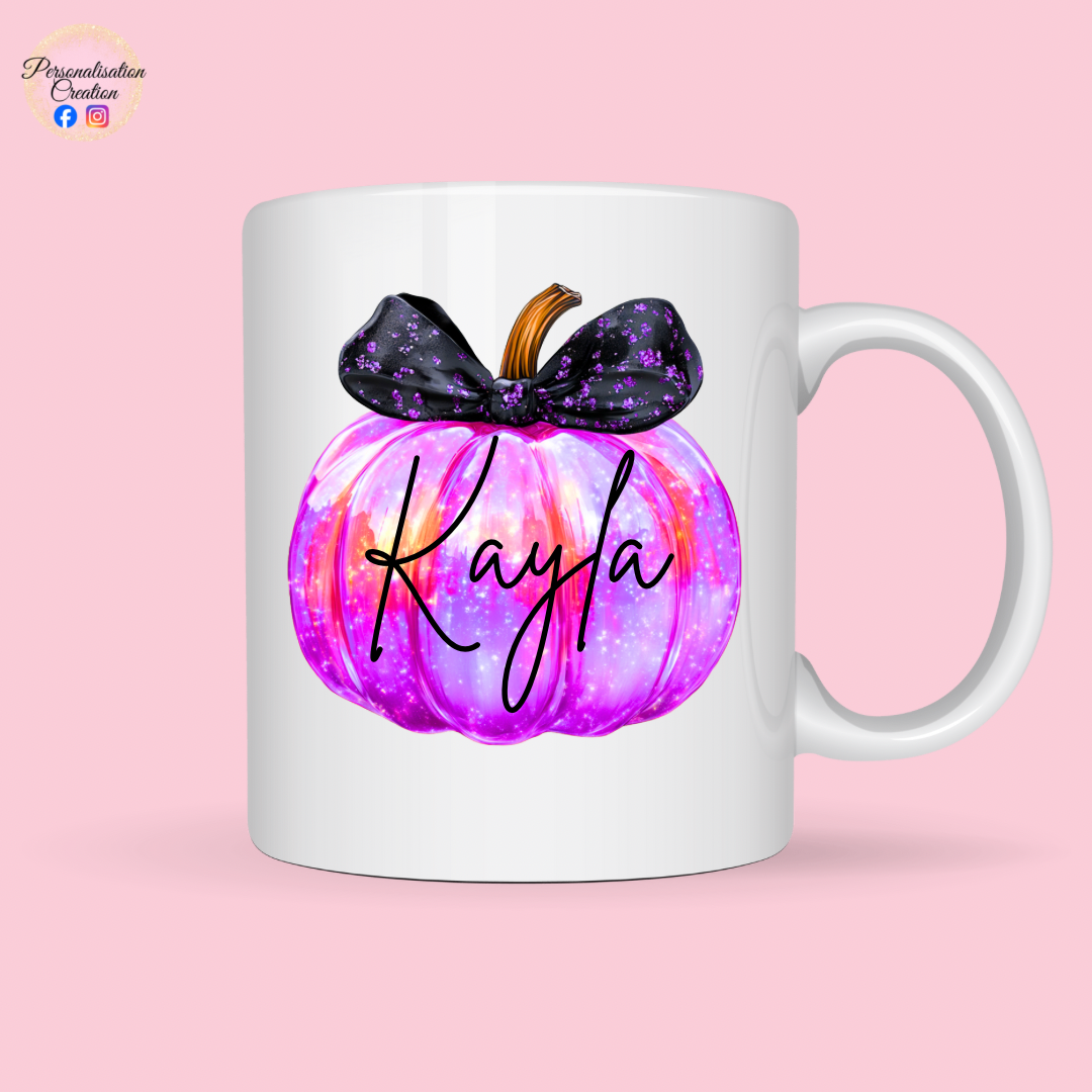 Halloween iridescent pumpkin mug