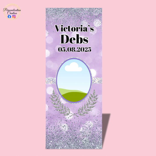 Purple debs roll up banner