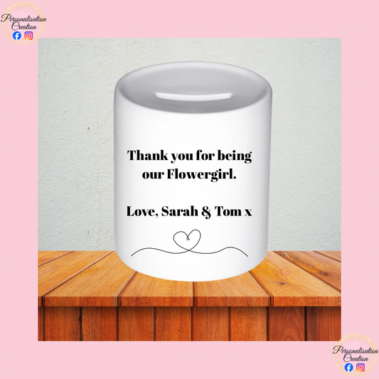 Flowergirl money box