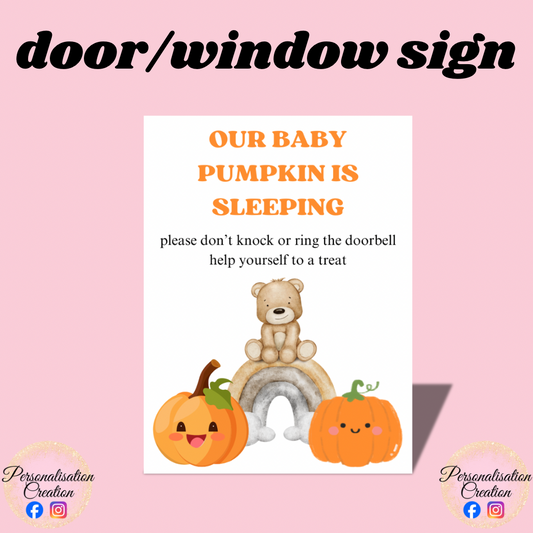 Halloween door/window sign pumpkin