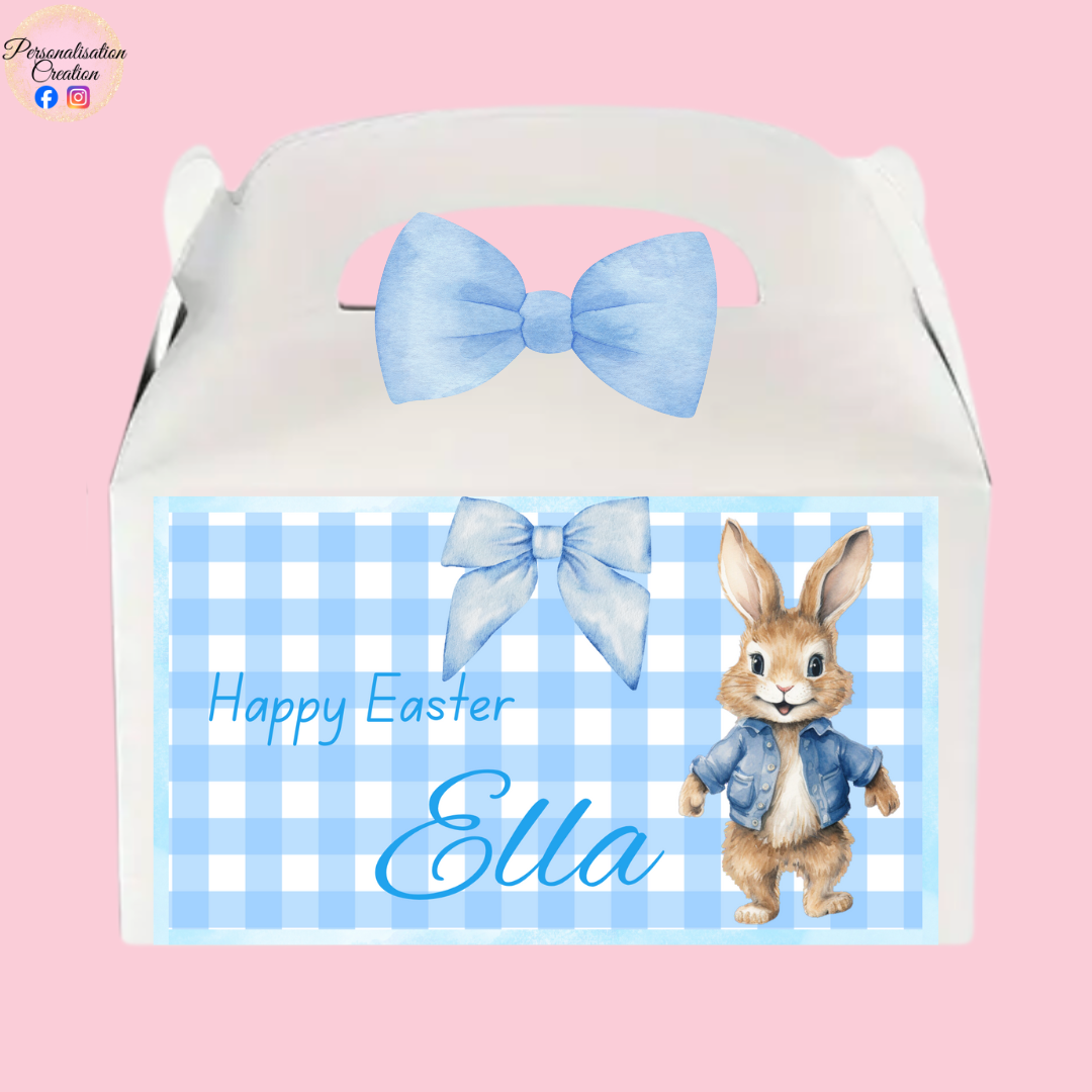 Small blue easter gift box