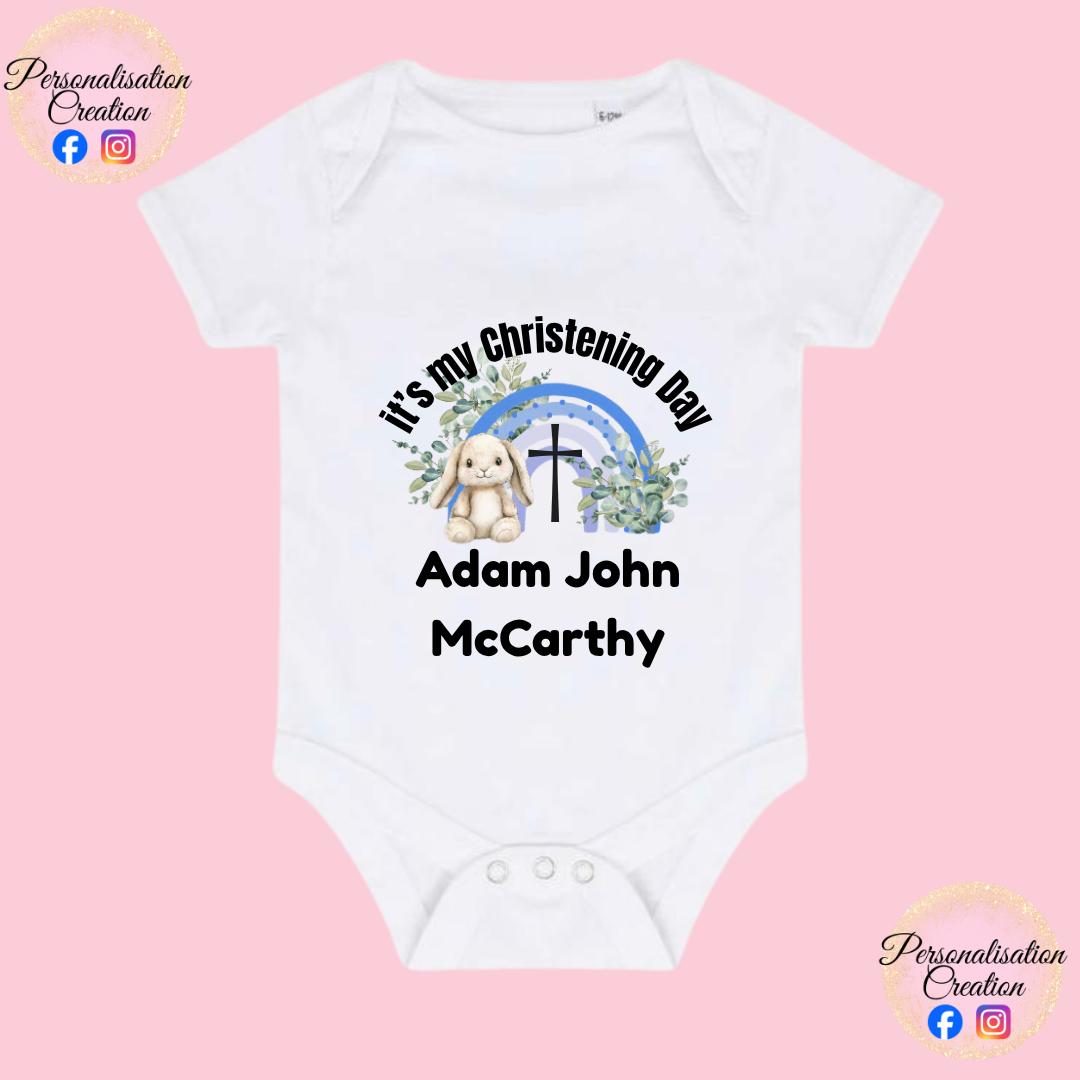 Rainbow bunny christening bundle