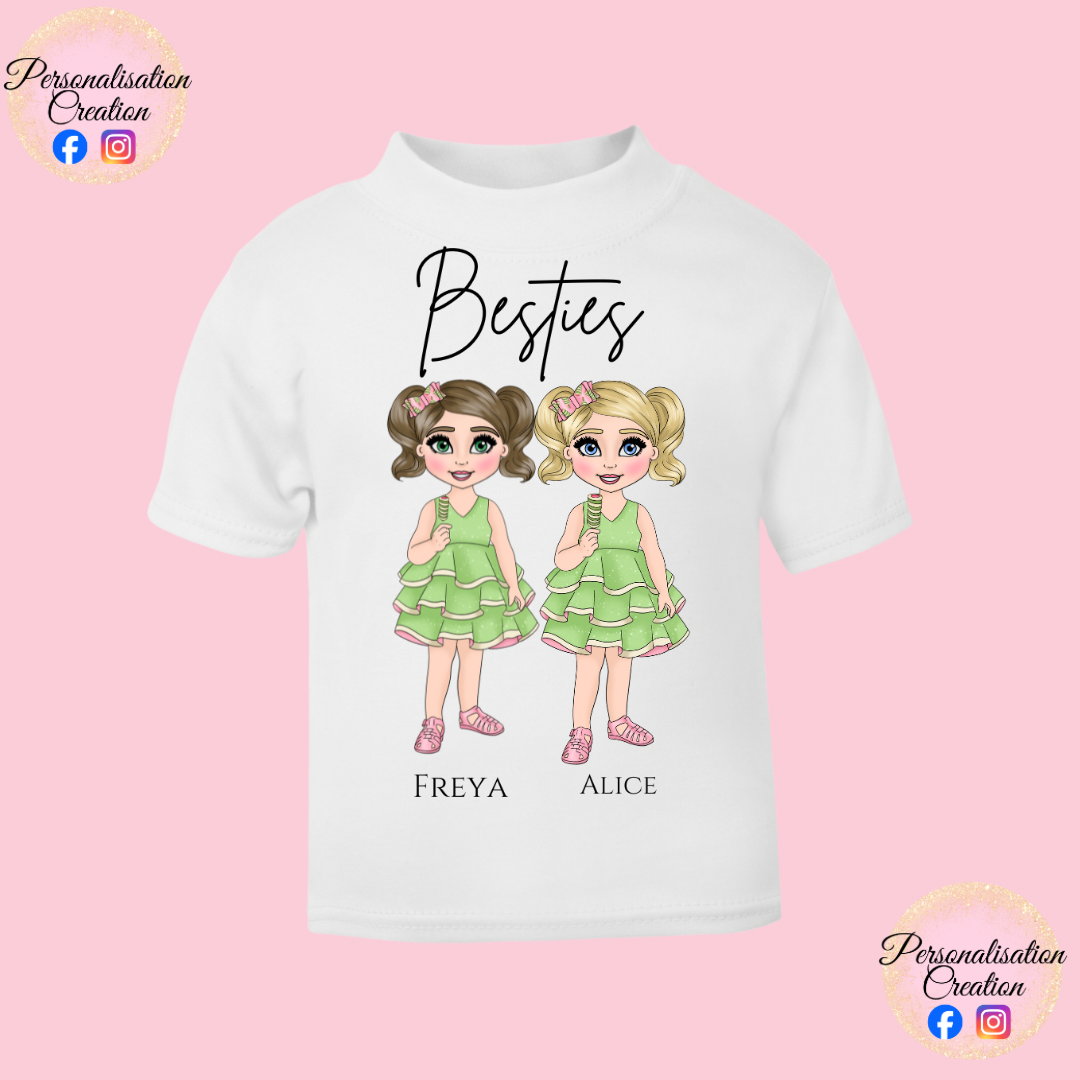 Besties twist ice lolly tshirts