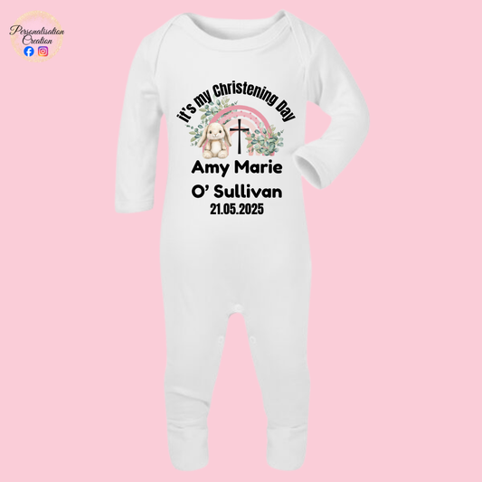 Rainbow bunny christening bundle