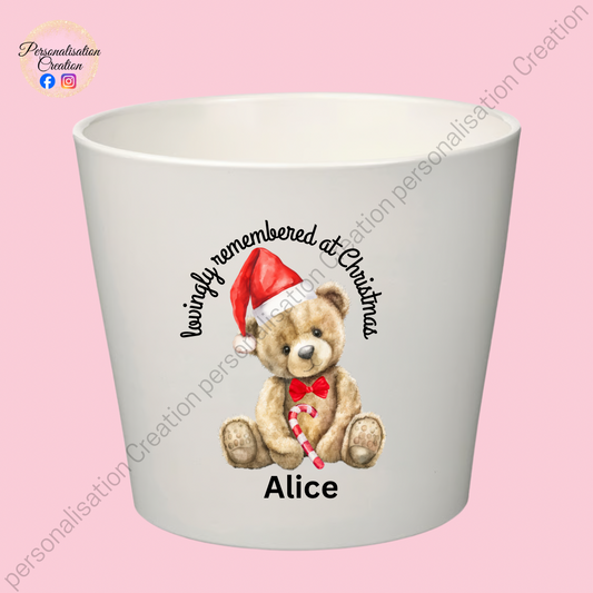 Christmas memorial flower pot