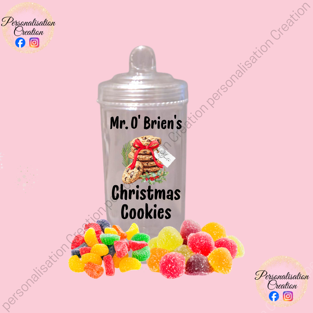 Teacher Christmas cookies sweet tub