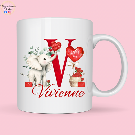 Valentines elephant mug