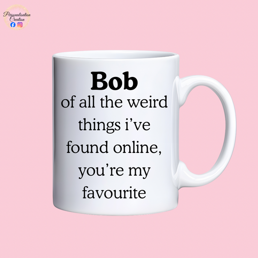 Online dating funny mug