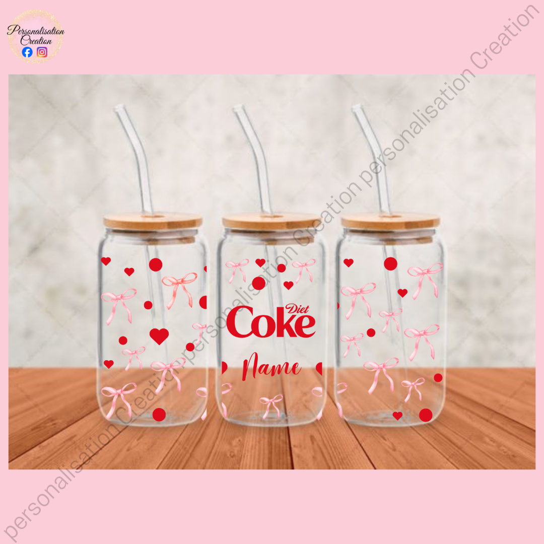 Diet coke glass can
