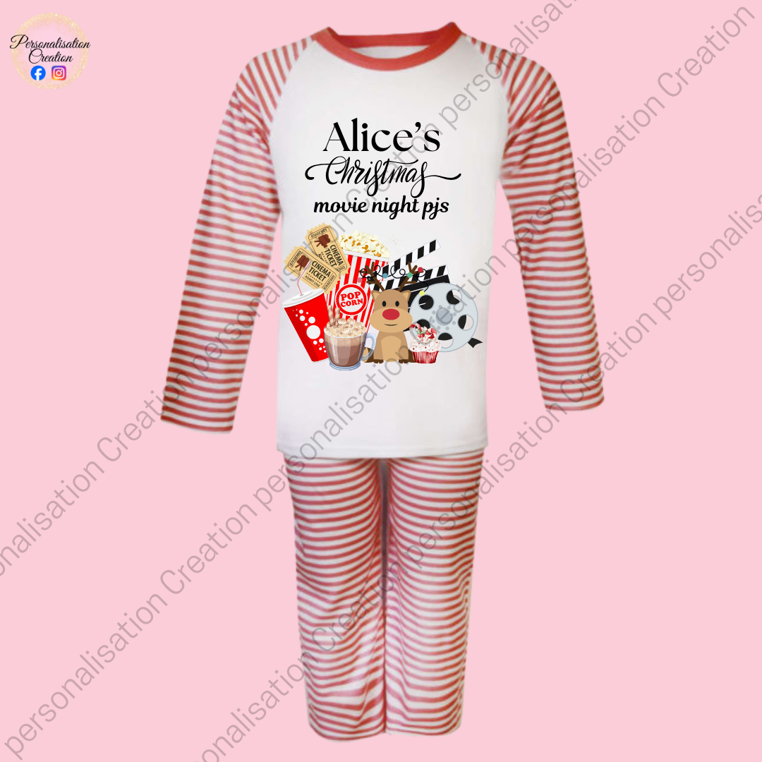 Christmas movie night pjs & large blanket bundle