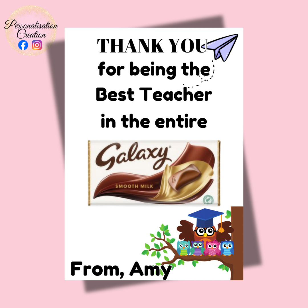 Teacher galaxy a4 card