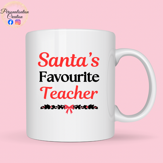 Santa’s favourite teacher mug with matching gift box