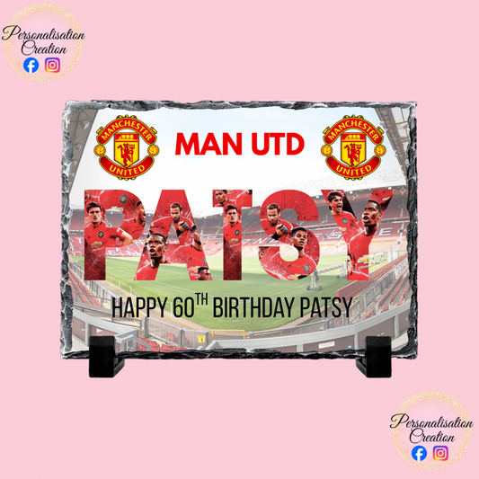 Manchester united rectangle slate