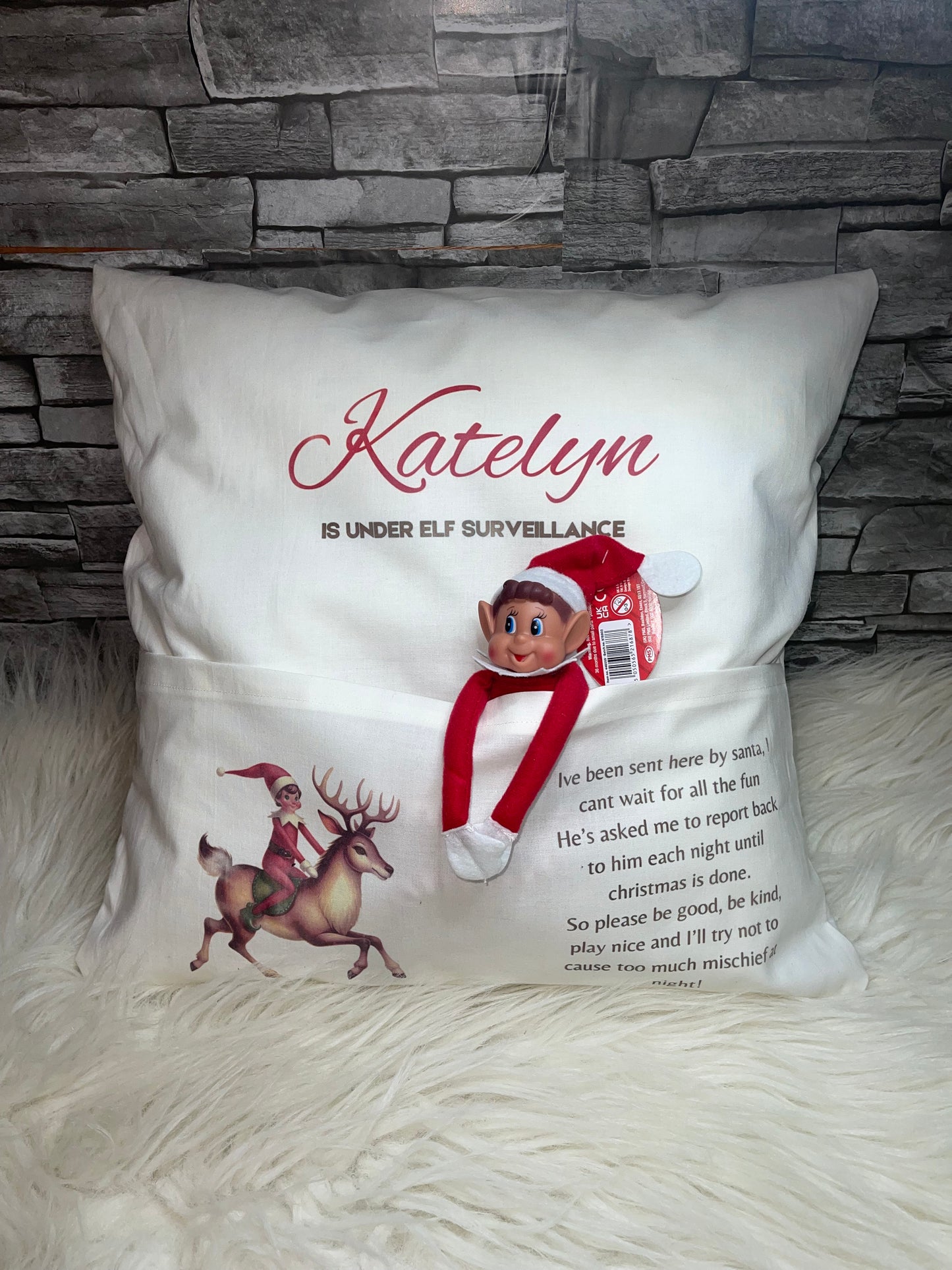 Elf on the shelf cushion cover