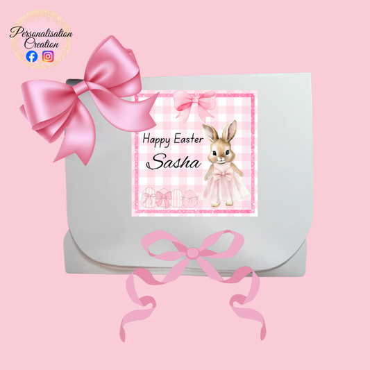 Pink happy easter gift box