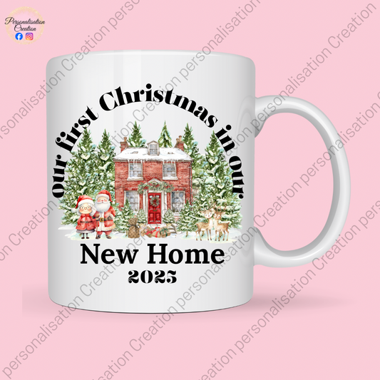 First christmas in our new home mug