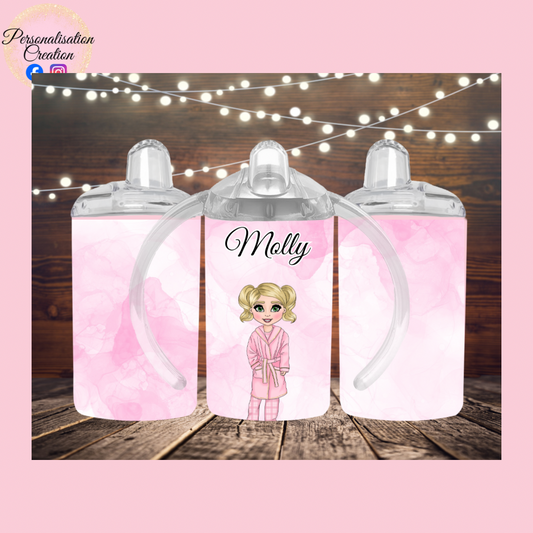 Pink mom & mini tumbler & sippy duo