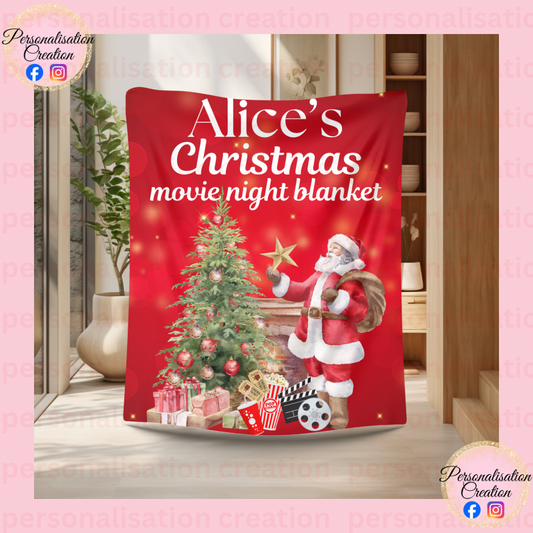 Christmas movie night blanket (option B)