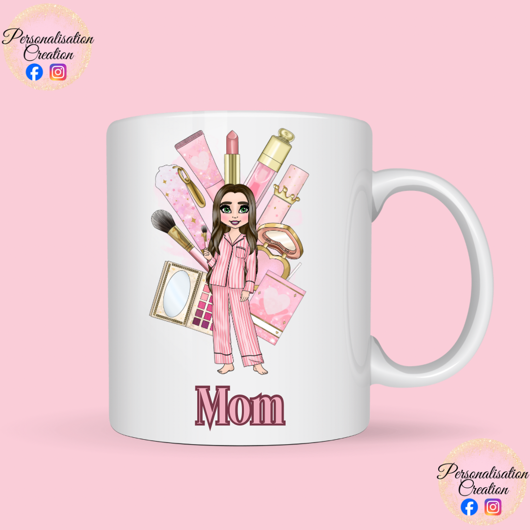 Mom & daughter makeup inspired mug bundle