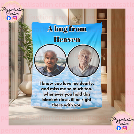Blue hug from heaven blanket - large
