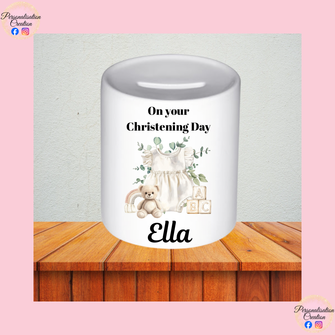 Girls christening money box