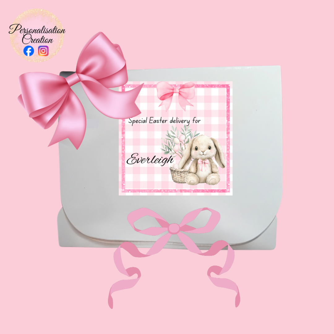 Pink easter delivery gift box