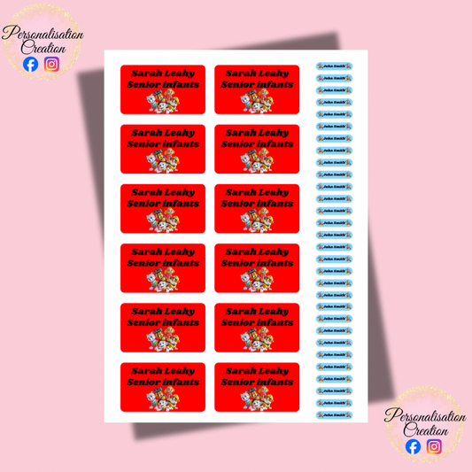 School labels