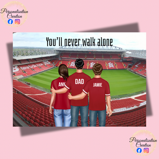Dads team a4 print