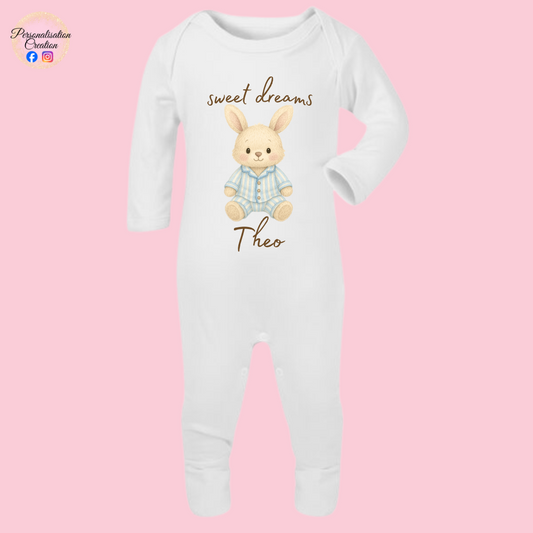 Sweet dreams bunny babygrow