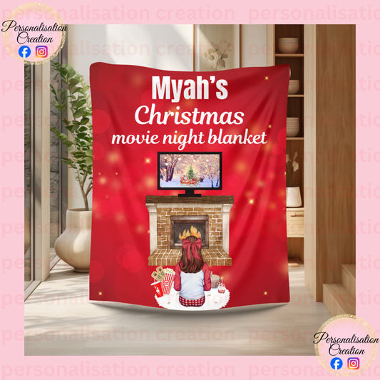 Christmas movie night blanket (option A)