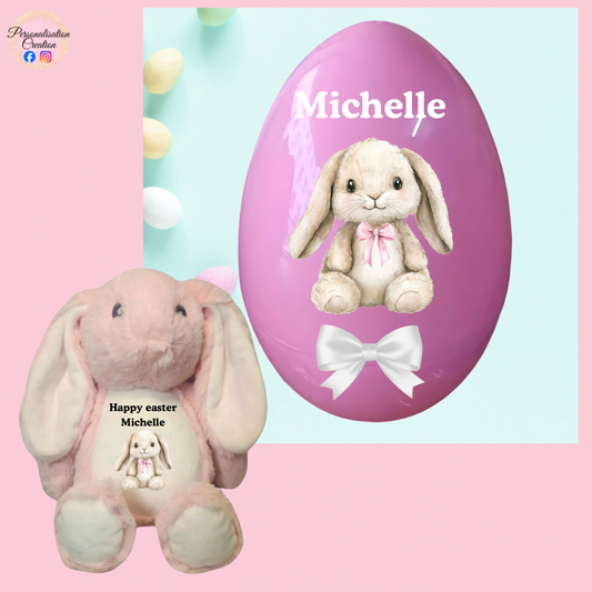 12” fillable easter egg with personalised bunny (PRE ORDER)