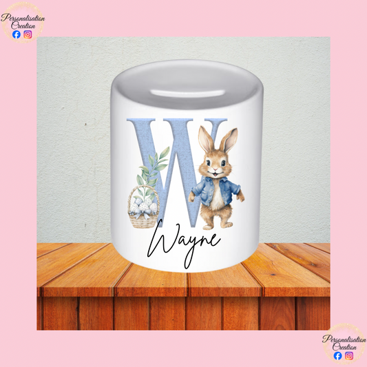 Bunny initial money box